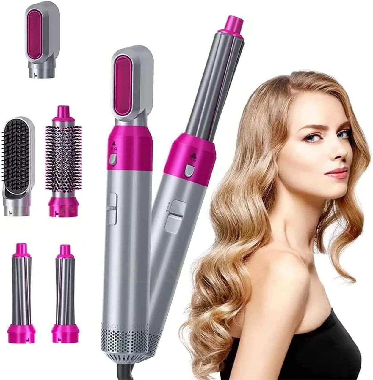 Muti-Functional 5 IN 1 Hair Styling Tool | Detachable Hot Air Brush | Hair Dryer with Comb
