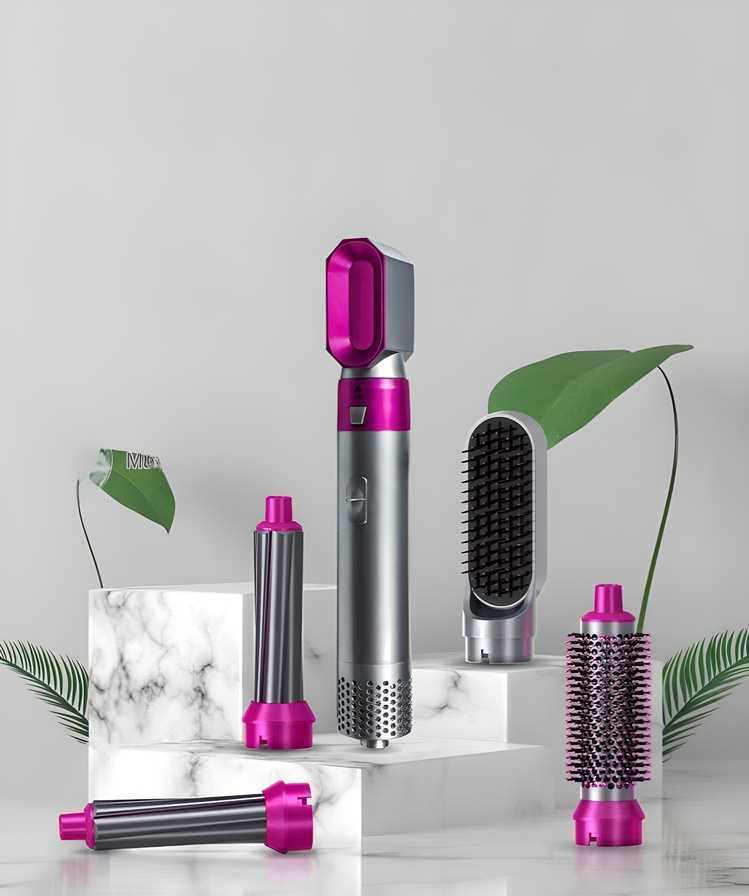 Muti-Functional 5 IN 1 Hair Styling Tool | Detachable Hot Air Brush | Hair Dryer with Comb